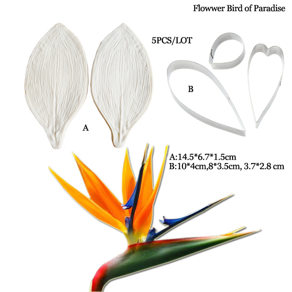 Large Gumpaste Strelitzia Bird - Bird Paradise Strelitzia recension och pris
