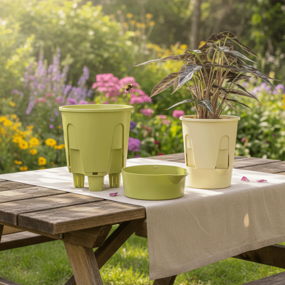 Plastic Self Absorbing Flowerp - Aloe Vera Pot recension och pris