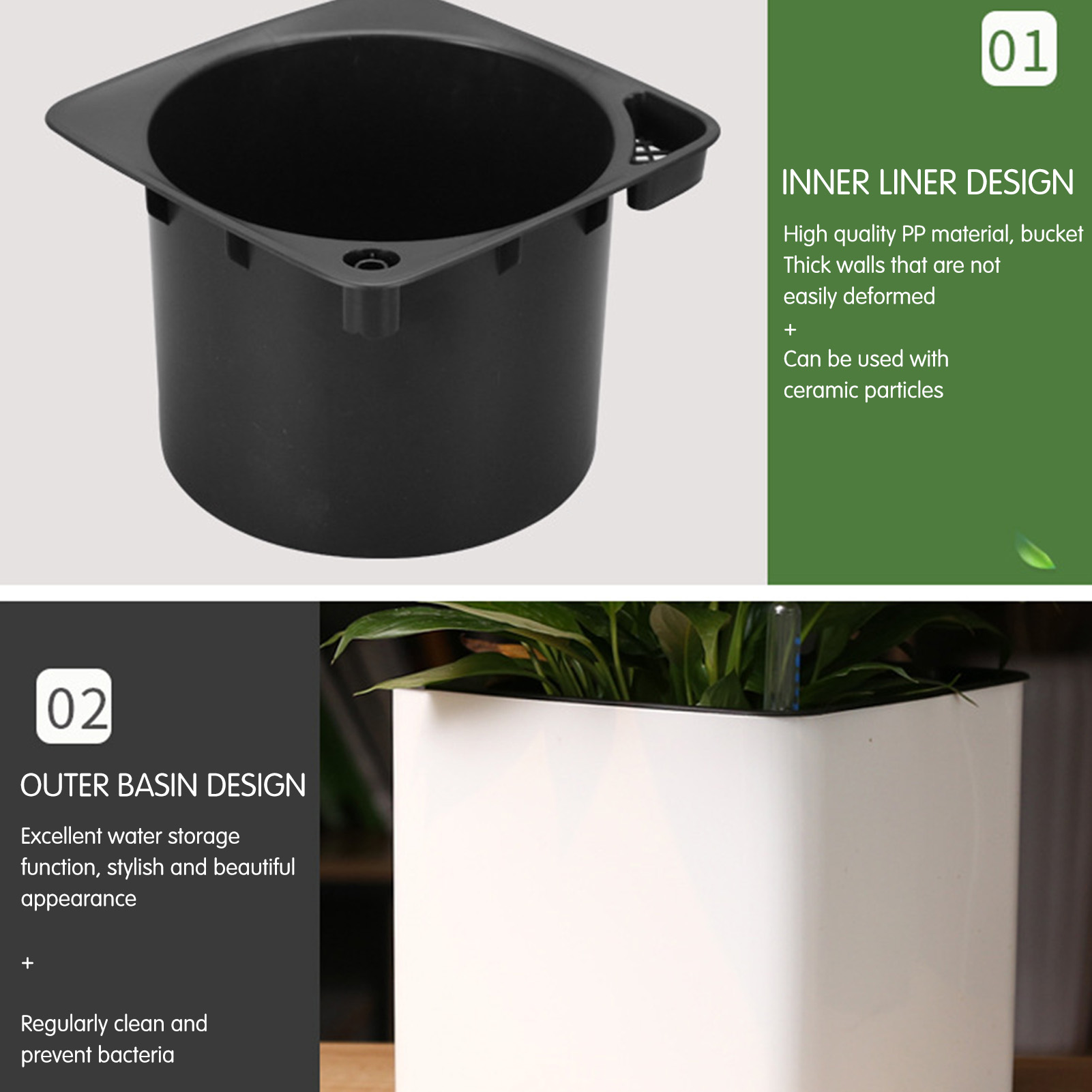 Self Watering Planter Self-wat - Aloe Vera Pot recension och pris