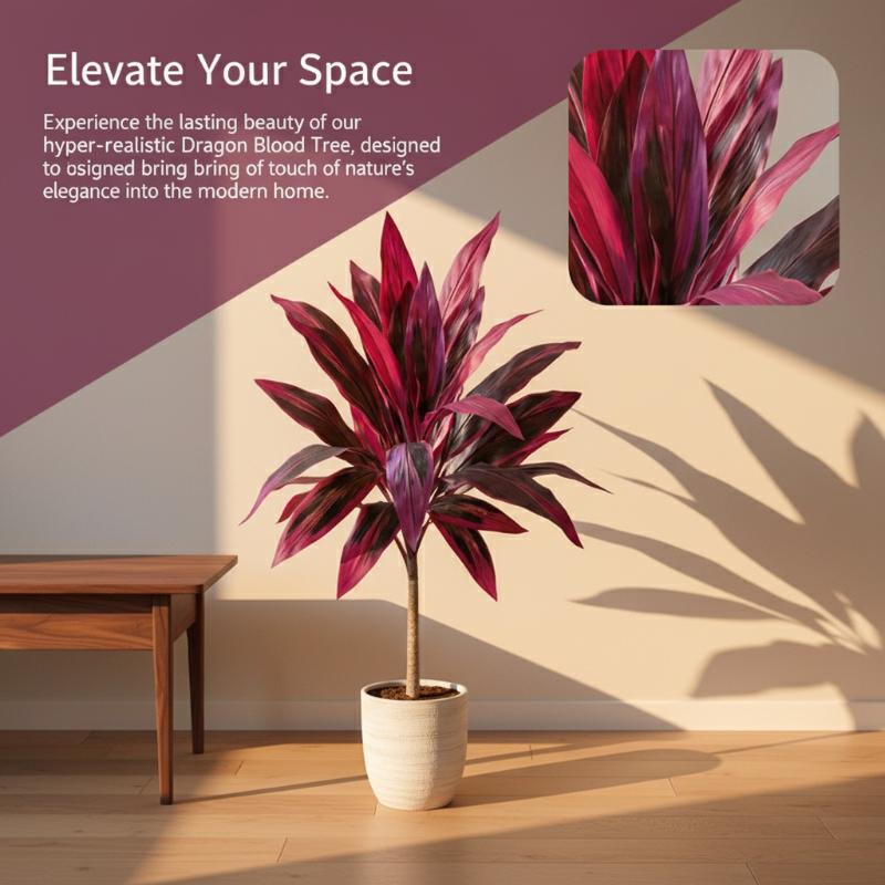 Large Artificial Dracaena Marg - Dracaena Marginata recension och pris