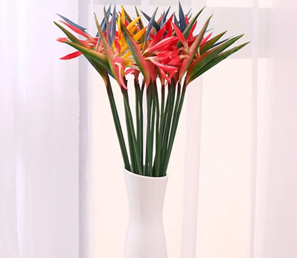 8PCS Artificial Flowers Streli - Bird Paradise Strelitzia recension och pris