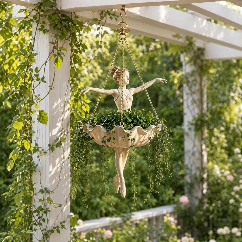 Resin Ballet Dancer Hanging Pl - Spider Plant Hanging recension och pris