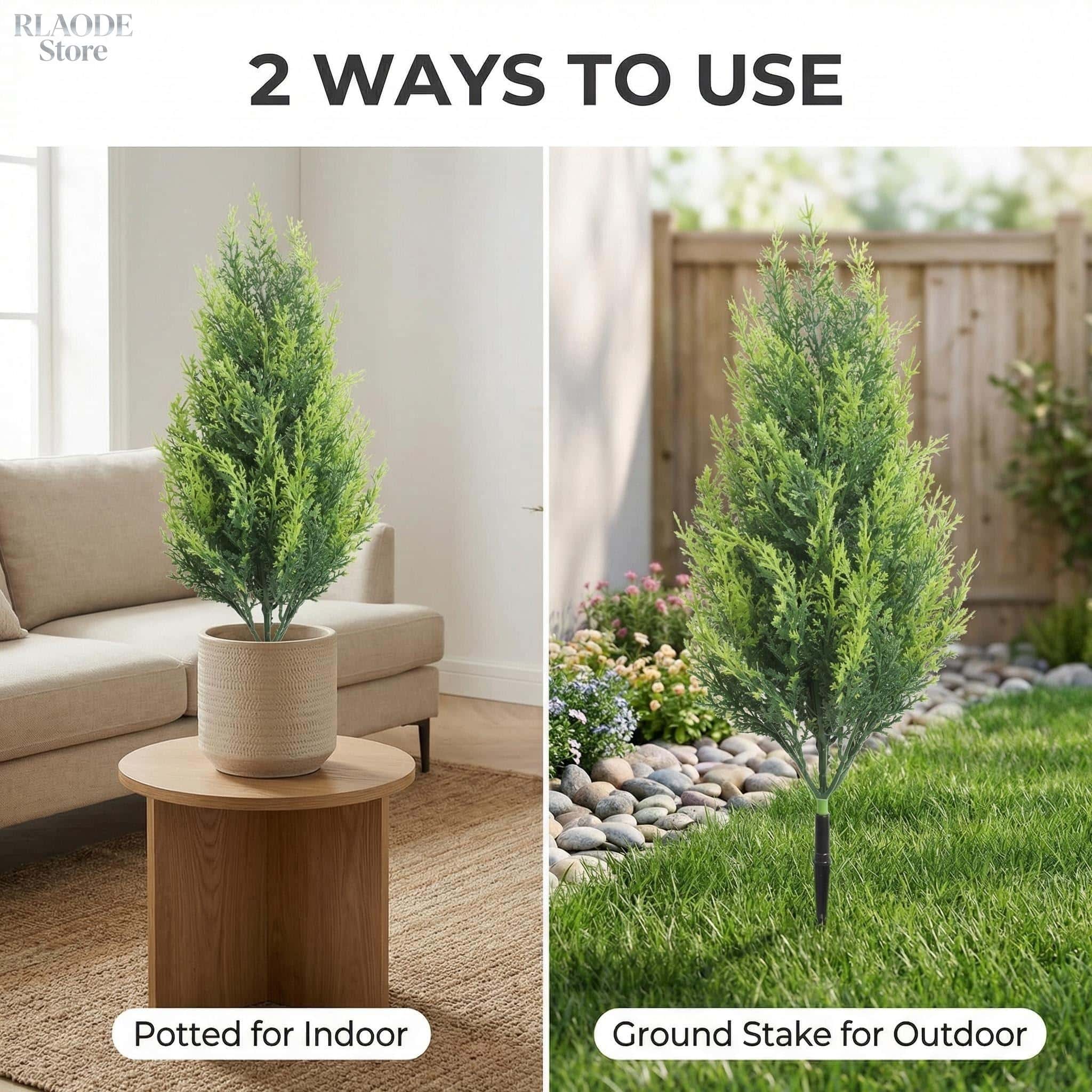2PCS Realistic Fake Cypress Tr - Dracaena Marginata recension och pris