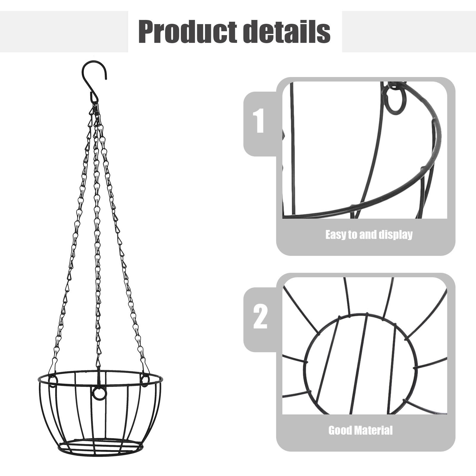 Hanging Plant Basket Iron Roun - Spider Plant Hanging recension och pris